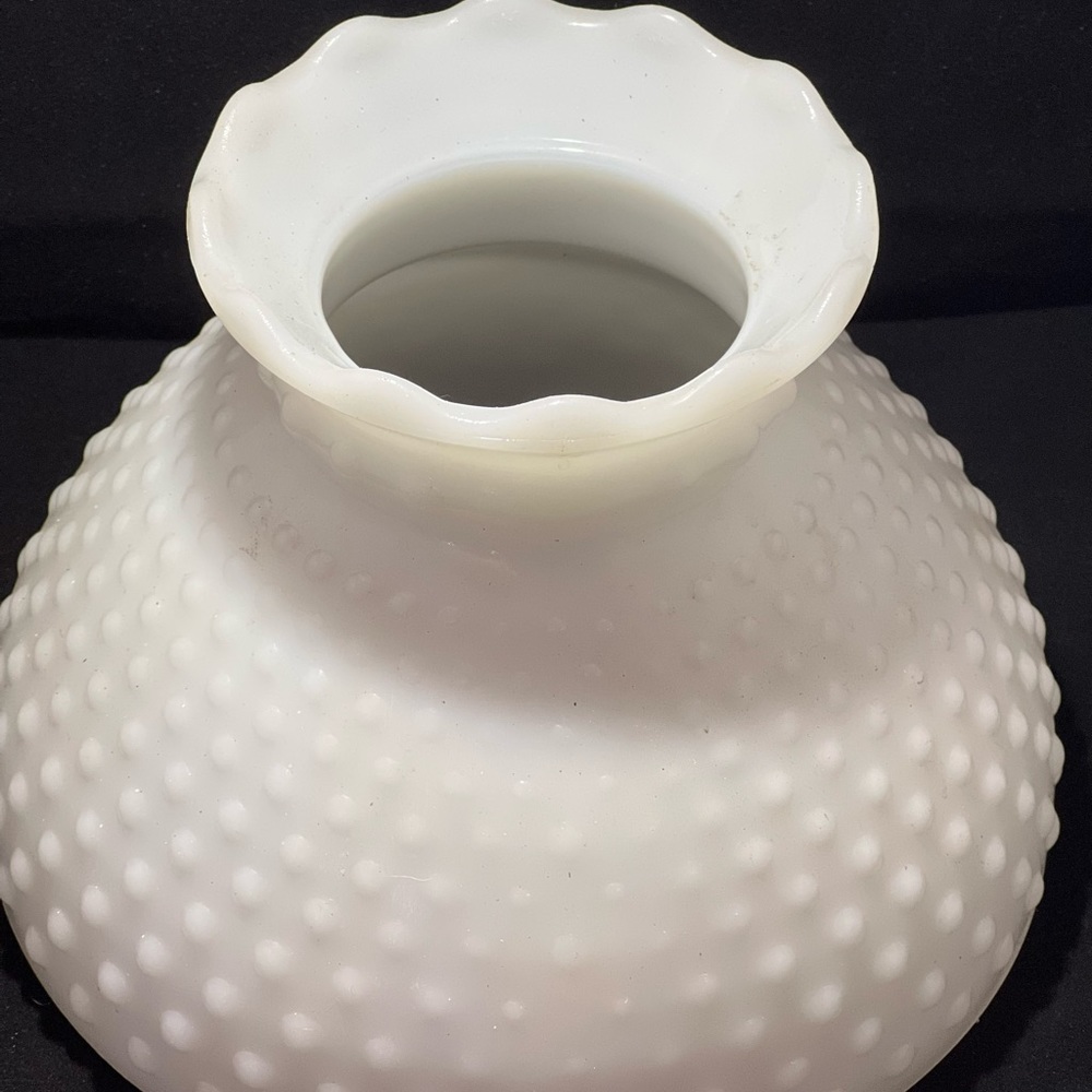 Vintage hobnail milk glass lamp shade. No chips or cracks!